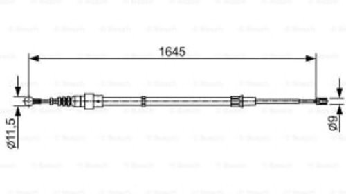 Cablu frana mana stanga/dreapta (1645mm)