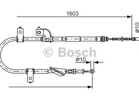 Cablu frana mana SUBARU FORESTER SF BOSCH 1987482080