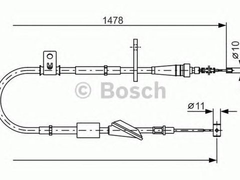 Cablu frana mana SUZUKI ALTO HA24 BOSCH 1987482096