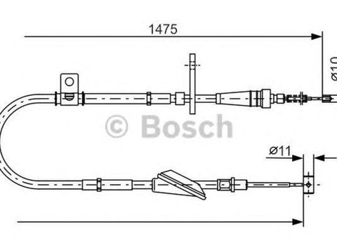 Cablu frana mana SUZUKI ALTO HA24 BOSCH 1987482211