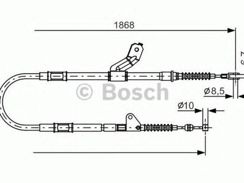 Cablu frana mana TOYOTA AVENSIS Liftback T22 BOSCH 1987482158