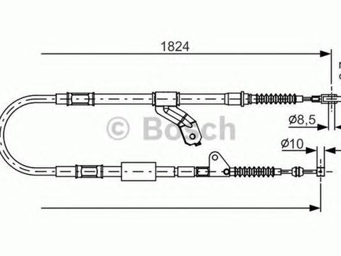 Cablu frana mana TOYOTA AVENSIS Liftback T22 BOSCH 1987482159