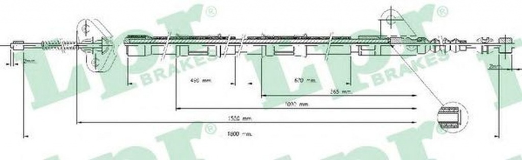 Cablu frana mana TOYOTA AVENSIS Station Wagon T22 LPR C0846B