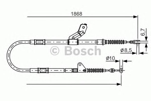 Cablu frana mana TOYOTA AVENSIS T22 BOSCH 1987482158