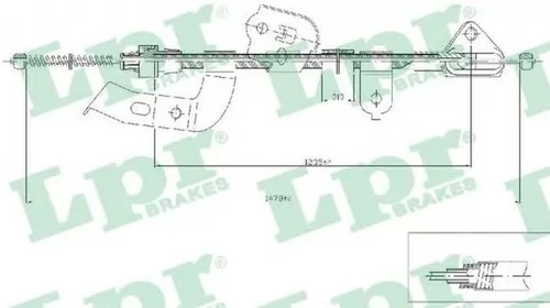 Cablu frana mana TOYOTA AYGO WNB1 KGB1 LPR C0133B PieseDeTop