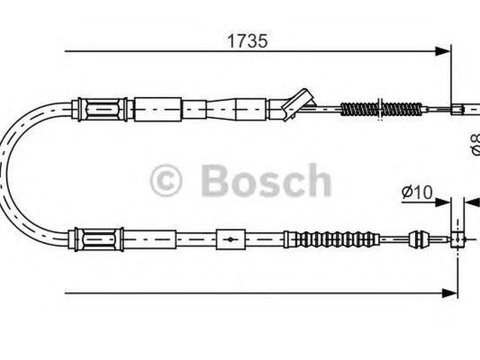 Cablu frana mana TOYOTA CAMRY CV1 XV1 V1 BOSCH 1987482160