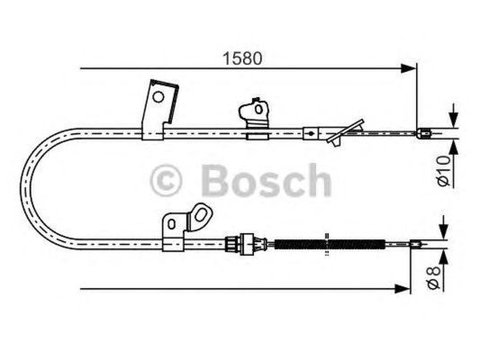 Cablu frana mana TOYOTA YARIS SCP1 NLP1 NCP1 BOSCH 1987482155