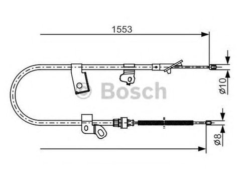 Cablu frana mana TOYOTA YARIS SCP1 NLP1 NCP1 BOSCH 1987482156