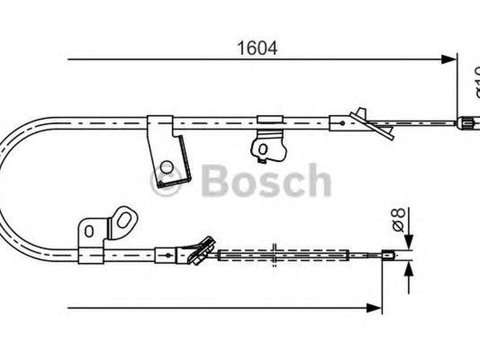 Cablu frana mana TOYOTA YARIS VERSO NLP2 NCP2 BOSCH 1987482220