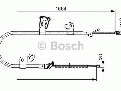 Cablu frana mana TOYOTA YARIS VERSO NLP2 NCP2 BOSCH 1987482219