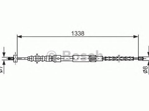 Cablu frana mana VOLVO 460 L 464 BOSCH 1987477356