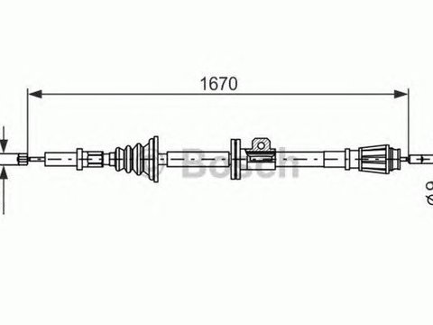 Cablu frana mana VOLVO 850 LS BOSCH 1987477357