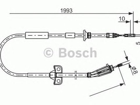 Cablu frana mana VOLVO XC70 CROSS COUNTRY BOSCH 1987477819