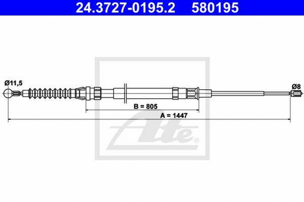 Cablu frana mana VW EOS 1F7 1F8 TEXTAR 44006700