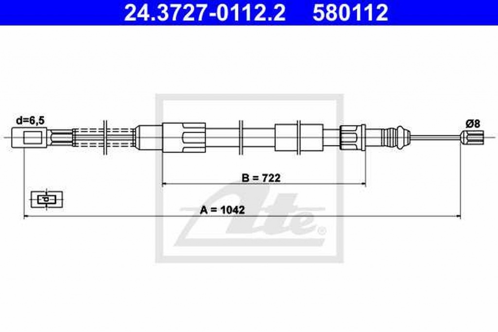 Cablu frana mana VW LT 28-35 I bus 281-363 TEXTAR 44003800