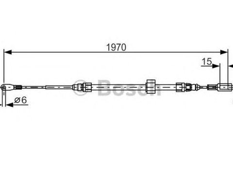 Cablu frana mana VW LT 28-46 II platou sasiu 2DC 2DF 2DG 2DL 2DM BOSCH 1987482131