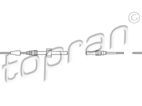 Cablu frana mana VW LT 28-46 II platou sasiu 2DC 2DF 2DG 2DL 2DM TOPRAN 109812 PieseDeTop