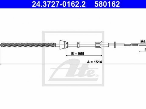 Cablu frana mana VW POLO caroserie 6NF TEXTAR 44006200