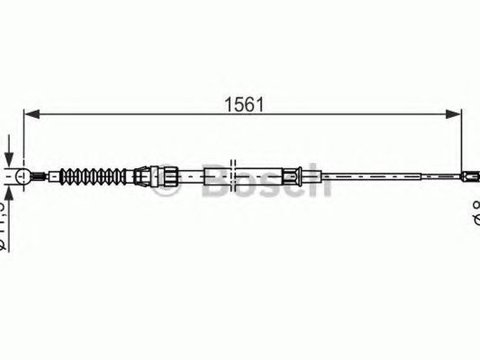 Cablu frana mana VW TOURAN 1T3 BOSCH 1987482264