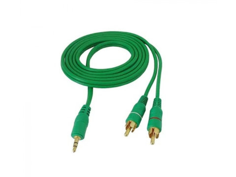 Cablu Jack 2RCA 3,5mm,10m Verde MIV AL-140923-8