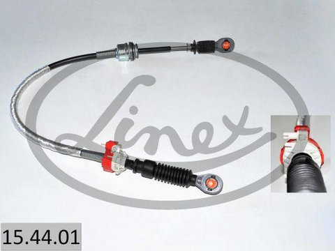 Cablu nivel schimbare viteze 820mm/530mm FORD TRANSIT 2.0 d/2.3/2.4D 01.00-05.06 LINEX LIN15.44.01