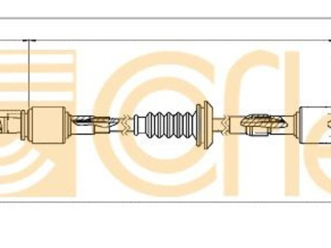Cablu transmisie manuala 12 7284 COFLE pentru Fiat Ducato