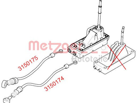 Cablu transmisie manuala 3150174 METZGER