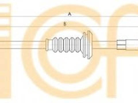 Cablu,transmisie manuala IVECO DAILY III platou / sasiu (1999 - 2006) COFLE 12.7290 piesa NOUA