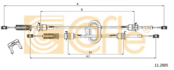 Cablu,transmisie manuala NISSAN INTERSTAR bus (X70) (2002 - 2016) COFLE 11.2885 piesa NOUA