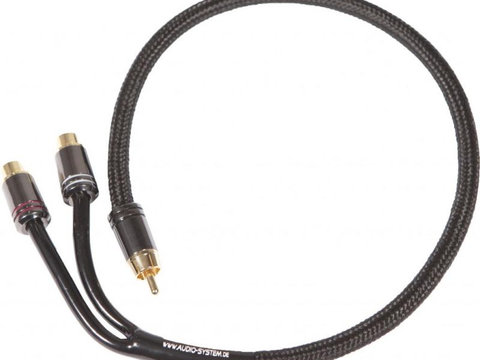 Cablu YR-RCA de înaltă calitate (pereche) de 300 mm (2x F și 1x conector M) cu SNAKE SKIN Audio System