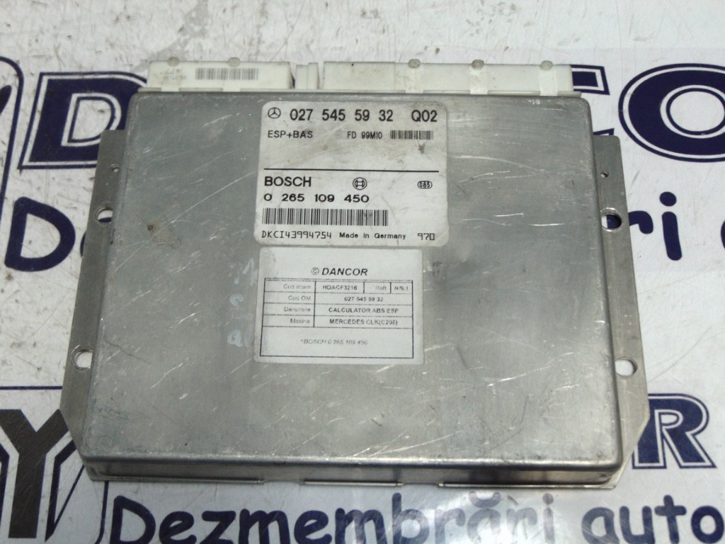 CALCULATOR ABS/ESP MERCEDES CLK(C208) / BOSCH 0 265 109 450 / 027 545 59 32