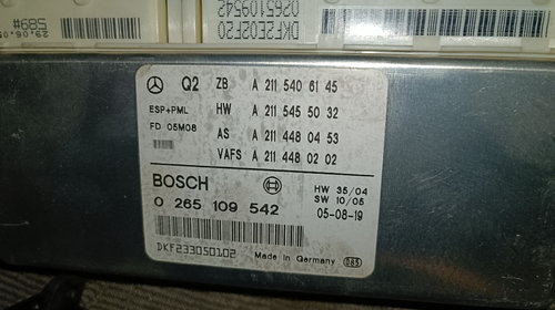 Calculator ABS ESP SBC +PML Mercedes E-C