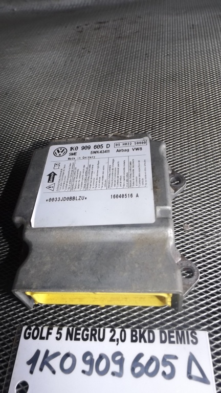 CALCULATOR AIRBAG 1K0909605D VW Golf 5 GT PIELE 2.0tdi BKD