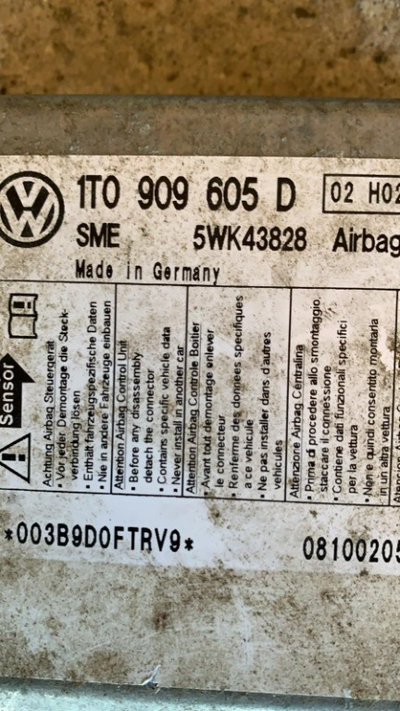 Calculator airbag 1T0909605D Volkswagen Touran