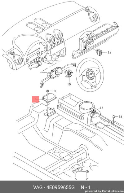 Calculator airbag 4E0959655G Audi A8 D3 3.0 TDI 20