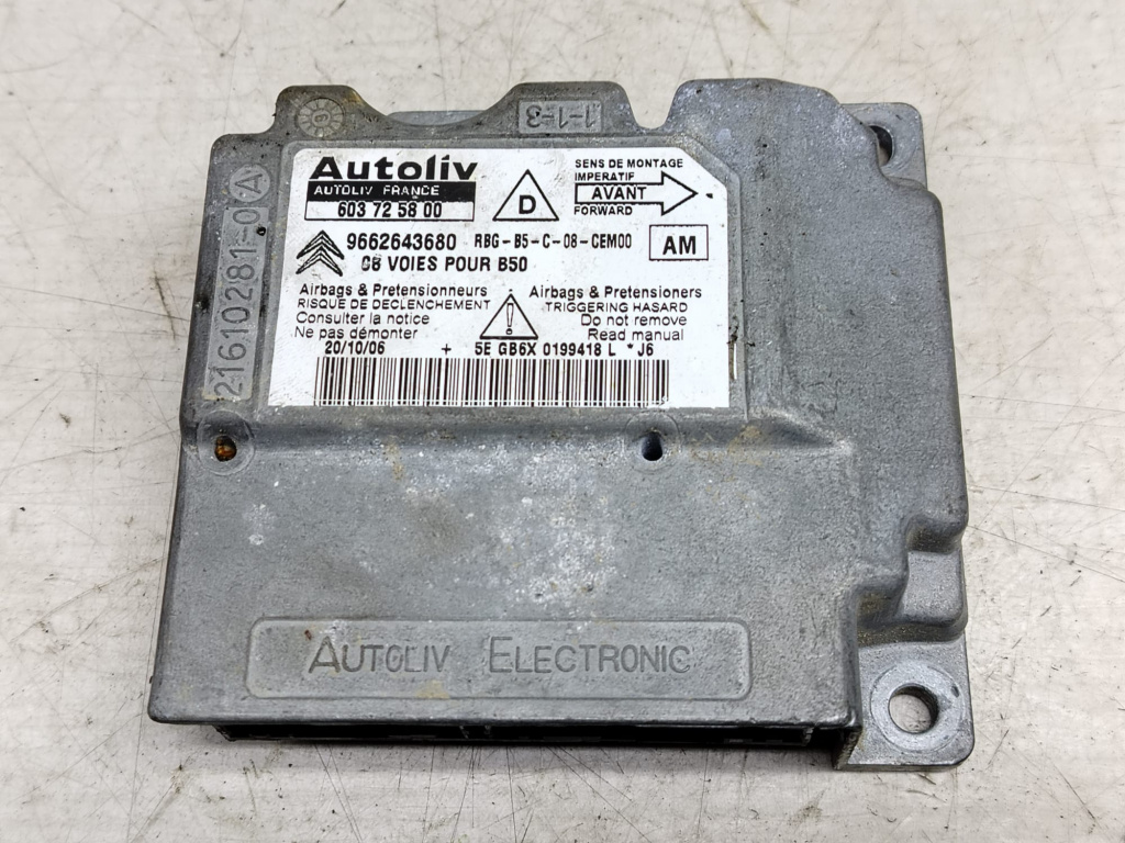 Calculator airbag 603725800 Citroen C4 [2004 - 2008]