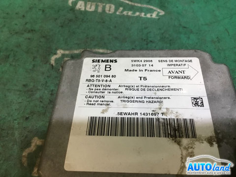 Calculator Airbag 9650109480 Peugeot 307 3A/C 2000