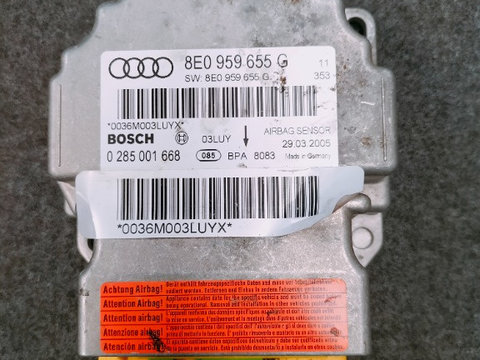 Calculator airbag Audi A4 B6, 2005, cod piesa: 8E0959655G