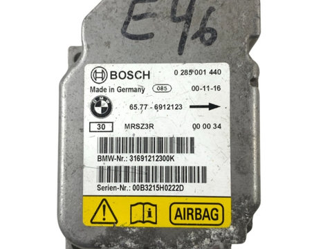 Calculator airbag BMW 3 IV (E46) [ 1998 - 2005 ] BOSCH 0285001440 OEM 65776912123 65776904696