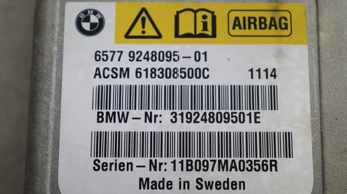 CALCULATOR AIRBAG BMW F01 AN 2011 657792