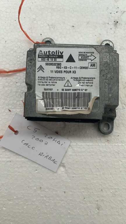 Calculator airbag Citroen C5 2007 2.0 HDI RHR 9659