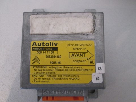 Calculator airbag Citroen Xsara cod: 550741100, 9633504180