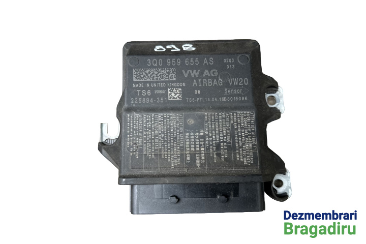 Calculator airbag Cod: 3Q0959655AS Skoda Octavia 3 [2013 - 2017] Combi wagon 5-usi 1.6 TDI DSG (110 hp) Cod motor: CXXB, Cod cutie: RER, Cod culoare: LF8H-4K4K