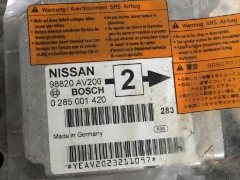 Calculator airbag Nissan Note cod 98820 av200
