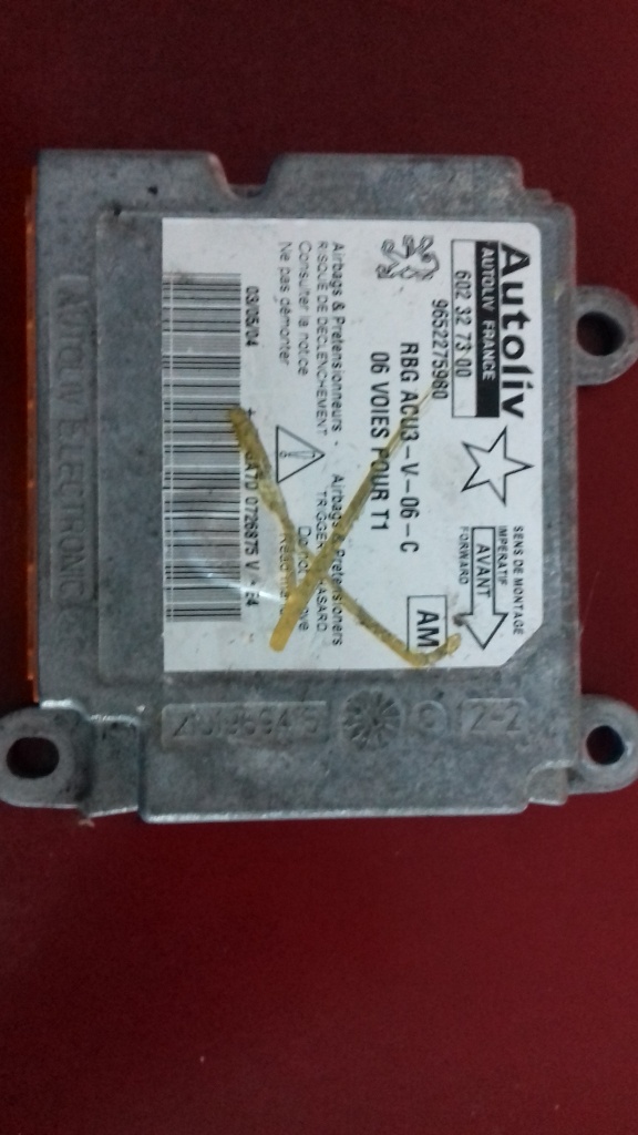 Calculator airbag Peugeot 206, cod piesa 9652275980 ; 602327300