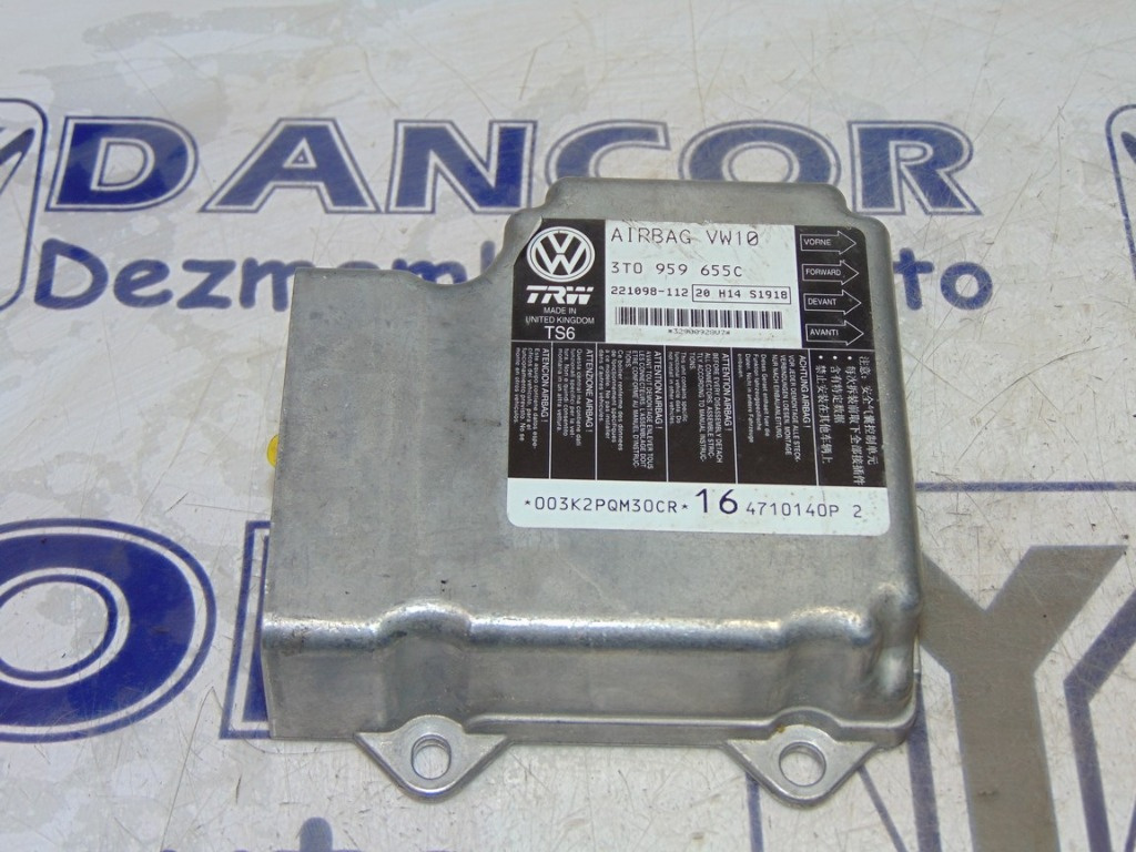 CALCULATOR AIRBAG SKODA SUPERB 2 - COD 3T0959655C - AN 2008/2015