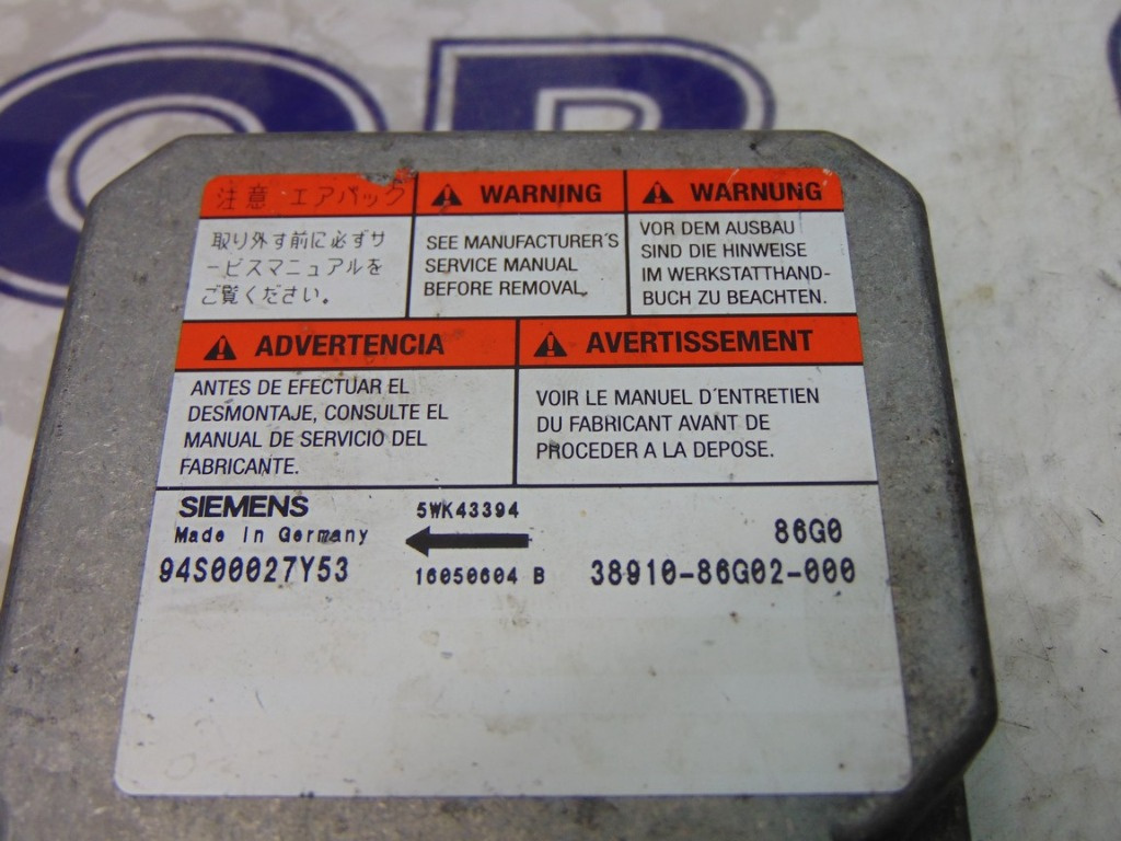 CALCULATOR AIRBAG SUZUKI IGNIS 2 COD 38910-86G02-000 AN 2003