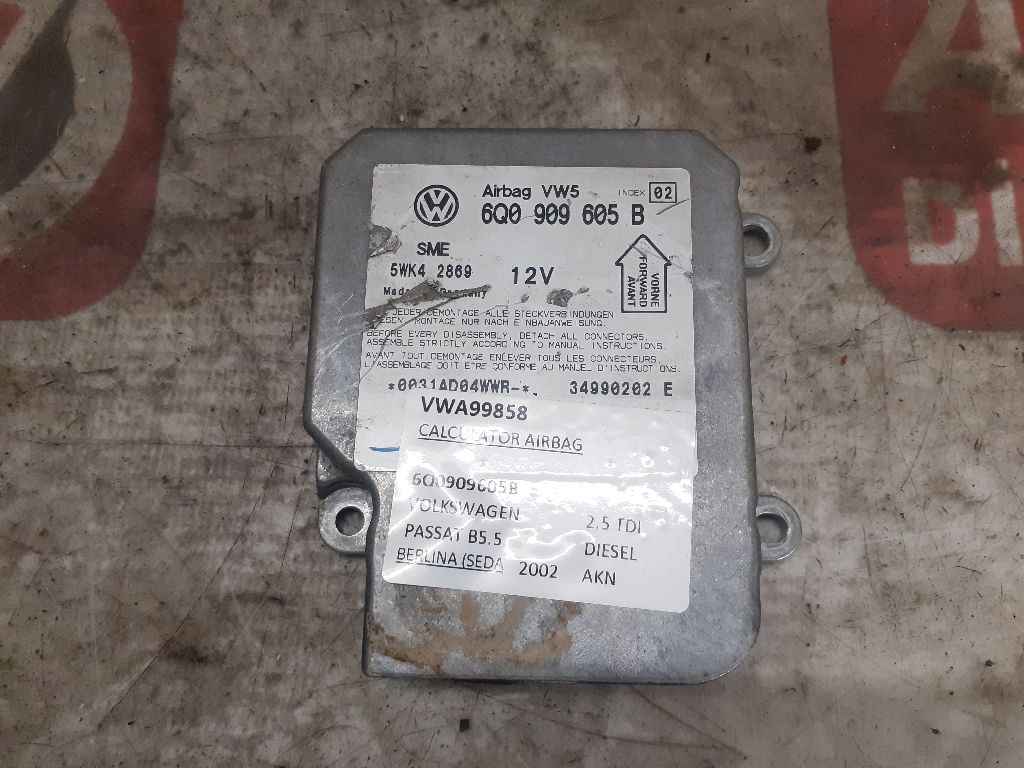 CALCULATOR AIRBAG VOLKSWAGEN PASSAT B5 2000 OEM:6Q