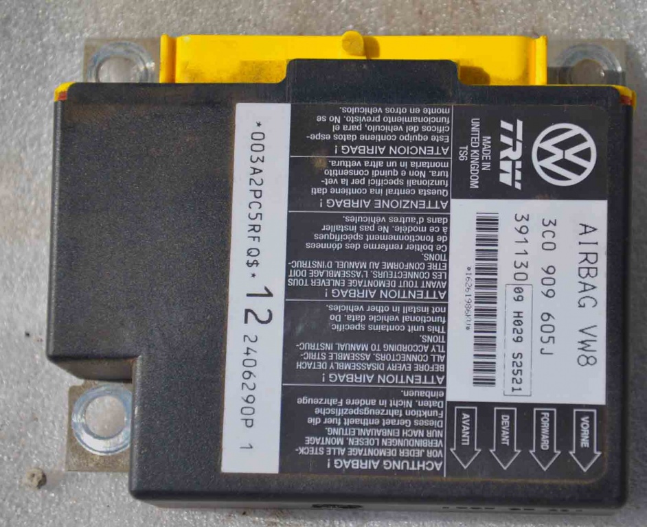 CALCULATOR AIRBAG VW PASSAT B6/C3 2007 COD: 3C0 909 605 J