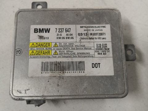 Calculator balast xenon BMW 5 (F10) [ 2009 - 2016 ] OEM 7237647